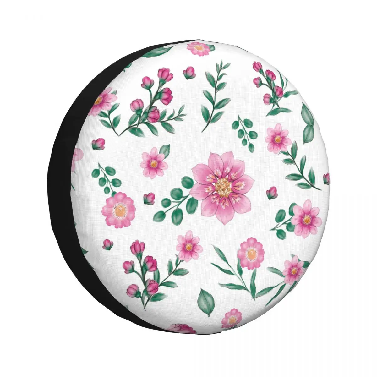 Cubierta de neumático de repuesto de flores de Camelia para Mitsubishi Pajero SUV RV accesorios protectores de ruedas de coche 14 "15" 16 "17" pulgadas