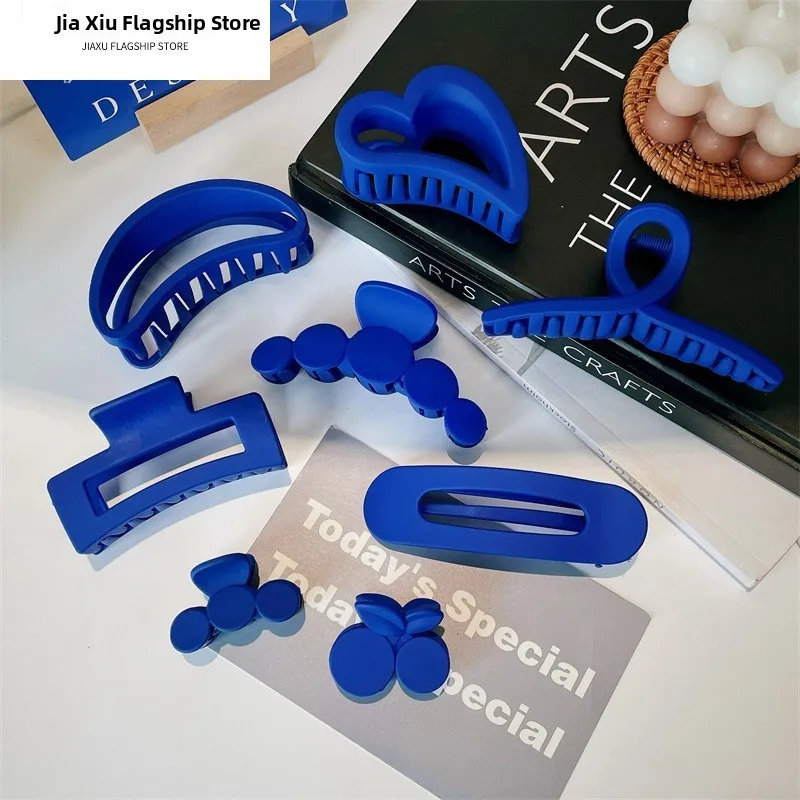 

High Saturation Klein Blue Hair Clip Women's Summer Spring ark Clamp Ba Hair Card ular Internet Headwear Accories