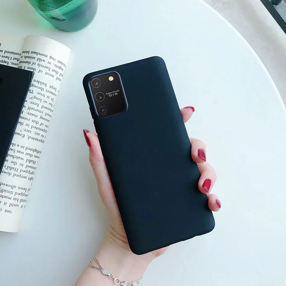 Matte Case For Samsung Galaxy S10 lite S20 Ultra S7 Edge S8 S9 S10e Note 8 9 10 Plus A10 A20 A50 A70 Solid Silicon Cover Case