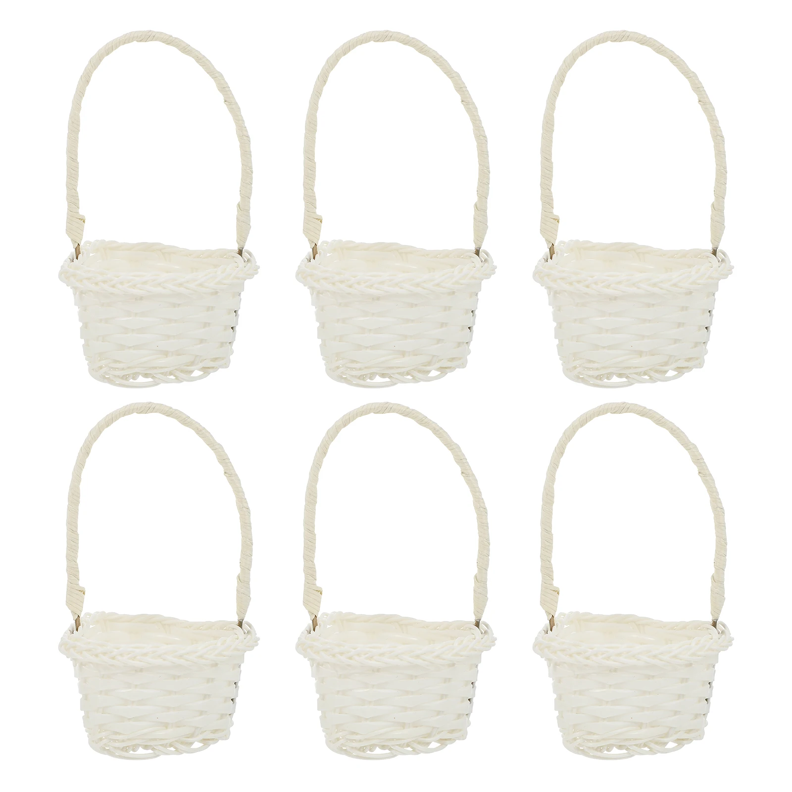 

6Pcs Premium Rattan Basket Set Durable Woven Storage Baskets Multi-Purpose Household Picnic Baskets