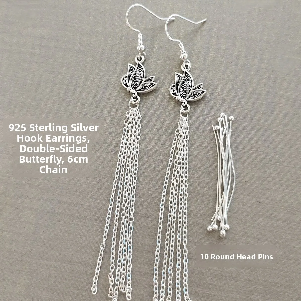 

Серьги-крючки из стерлингового серебра 925 пробы с кисточками, длинные висячие серьги ручной работы, сделай сам, винтажные модные ювелирные аксессуары