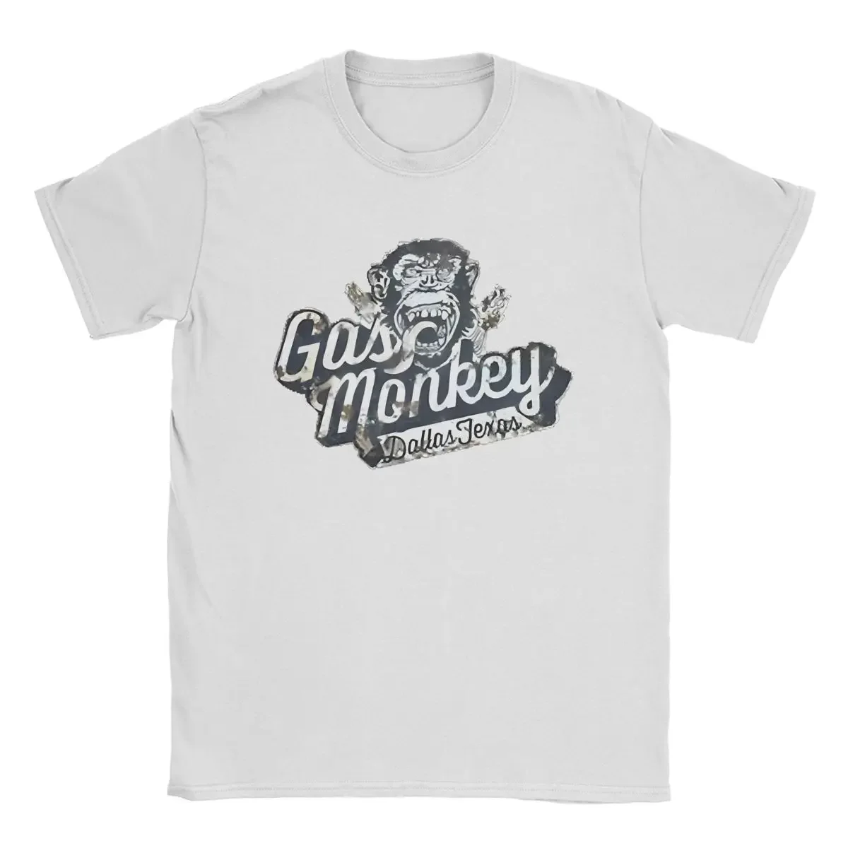 Gas Funny Monkeys Garages T Shirt Men Cotton Novelty T-Shirt O Neck Gorilla Tee Shirt Short Sleeve merchandise Gift