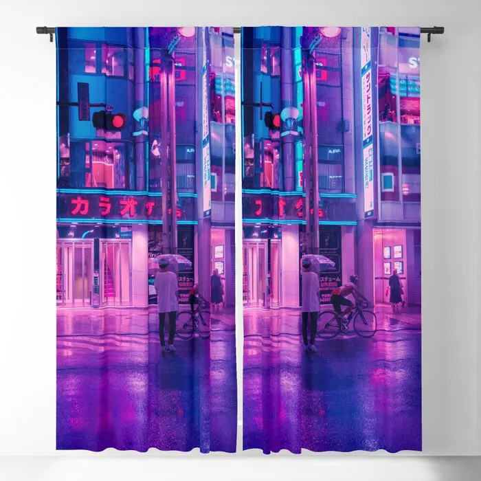 

Neon Nostalgia Blackout Curtains 3D Print Window Curtains For Bedroom Living Room Decor Window Treatments