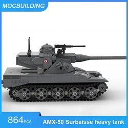 MOC Building Blocks AMX-50 Surbaisse Heavy Tank Model DIY Assemble Bricks Military Collection Display Xmas Toys Gifts 864PCS