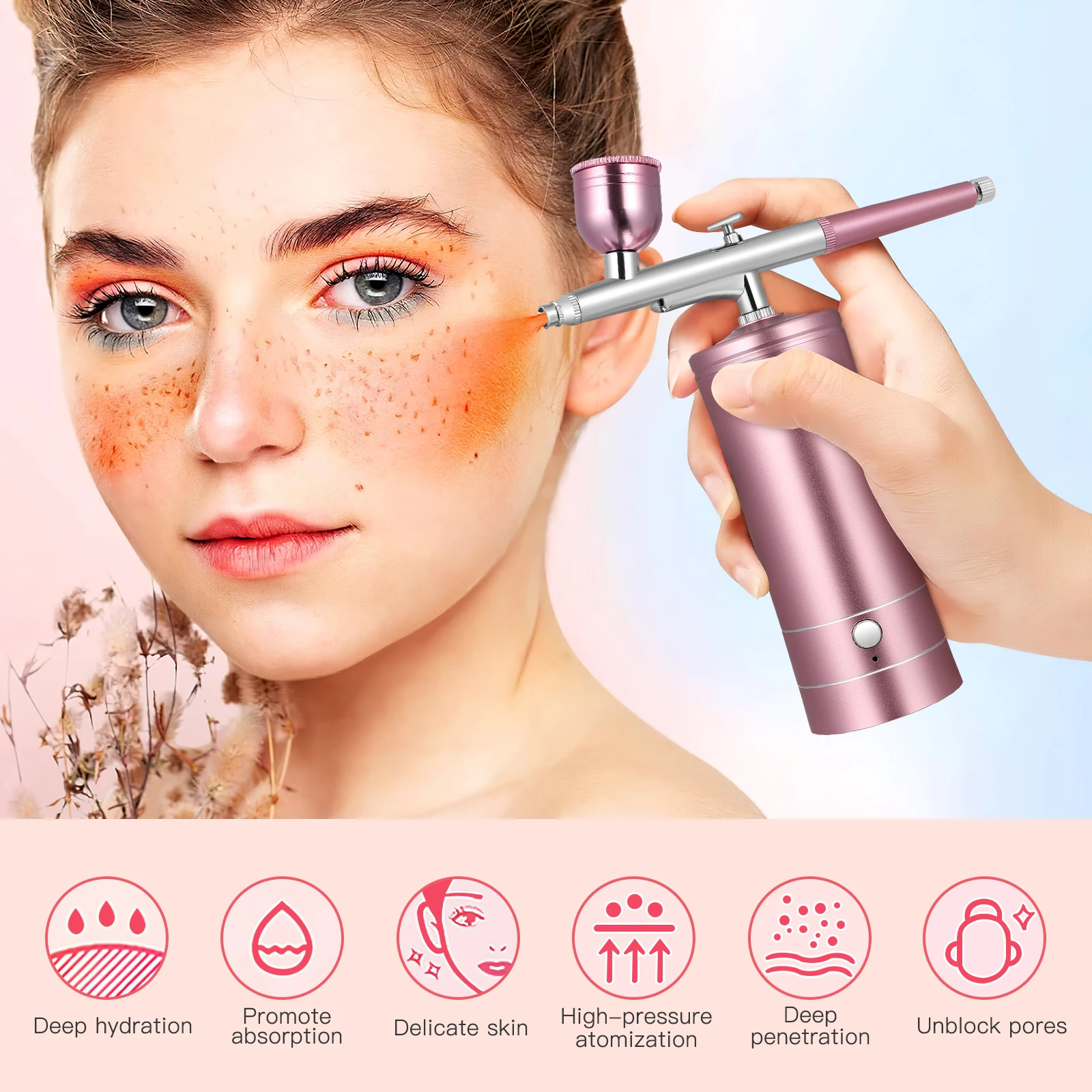 

1 Set Electric Airbrush Kit Cordless Airbrush For Nails USB Charging Portable Air Brush Painting Set