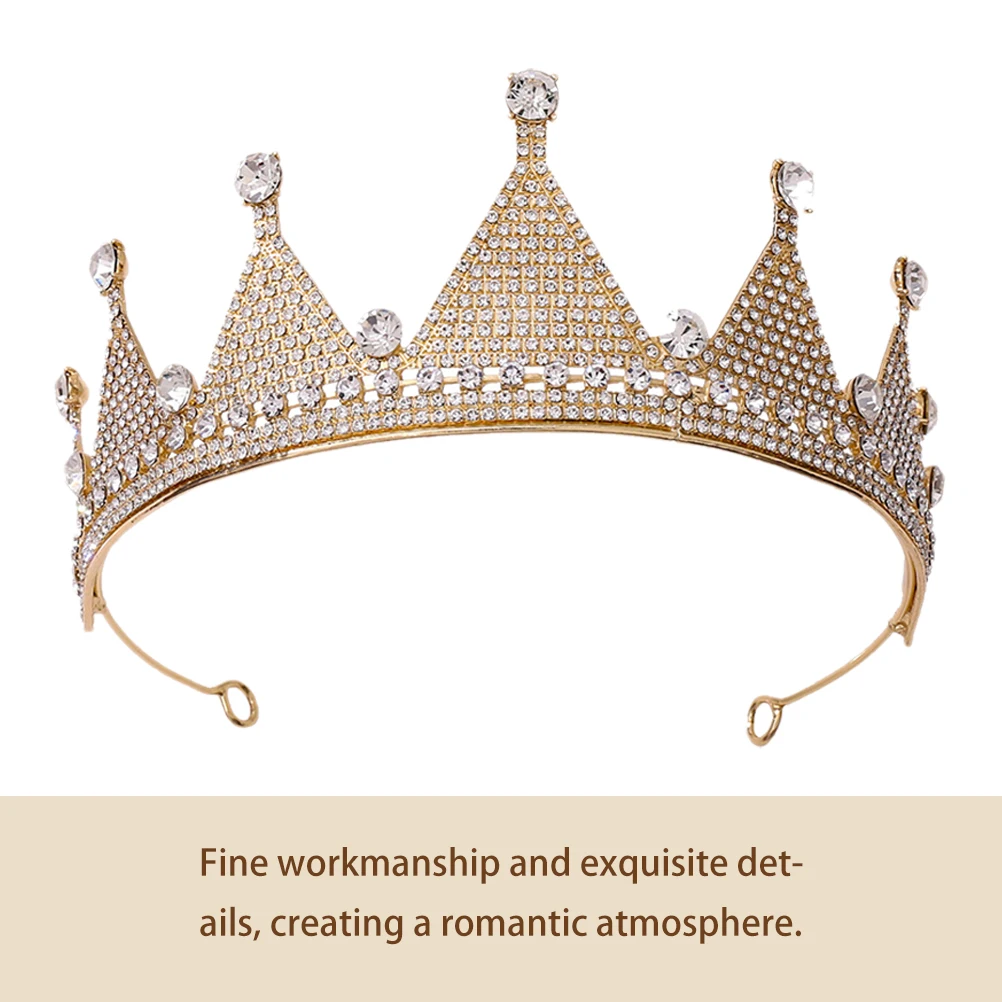 

Rainbow Crown Elegant Wedding Headwear Bride Hair Hoop Birthday Party Accessories Long Lasting Use Quartz Design