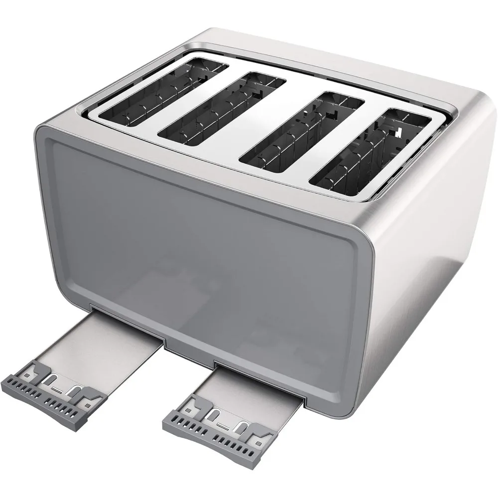 4-Slice Extra-Wide Toaster, 7 Shade Settings,Pull-Out Crumb Trays,Stainless Steel