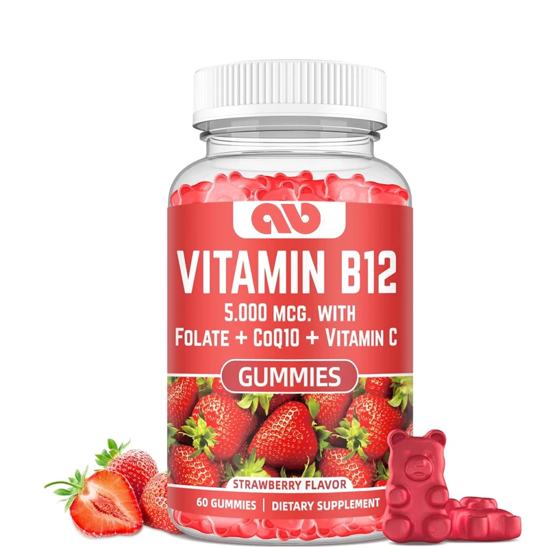 Complejo de vitamina B12, 5000 mcg, metil B12, adenosina B12 e hidroxyb12, para energía y Salud ósea