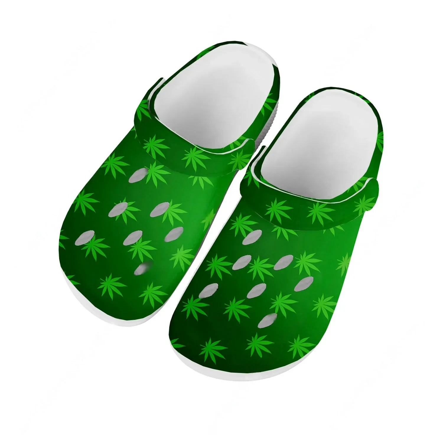 

Сандалии унисекс (мужские, женские, подростковые) в стиле «Марихуана», модные, водонепроницаемые, высококачественные, дышащие, удобные, для сада и пляжа, на заказ