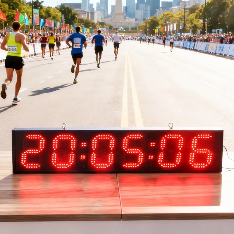 Big Electronic Sport Track Field Chronograph Timer Double Sided One Side Display LED Digital Timing Marathon Race Clock