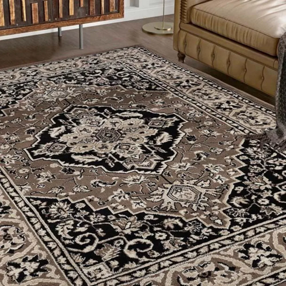 

Carpeting,10X14 Plush Carpet Cover, Traditional Oriental Medallion, Perfect for Living Room, Dining, Bedroom ,Large Carpets