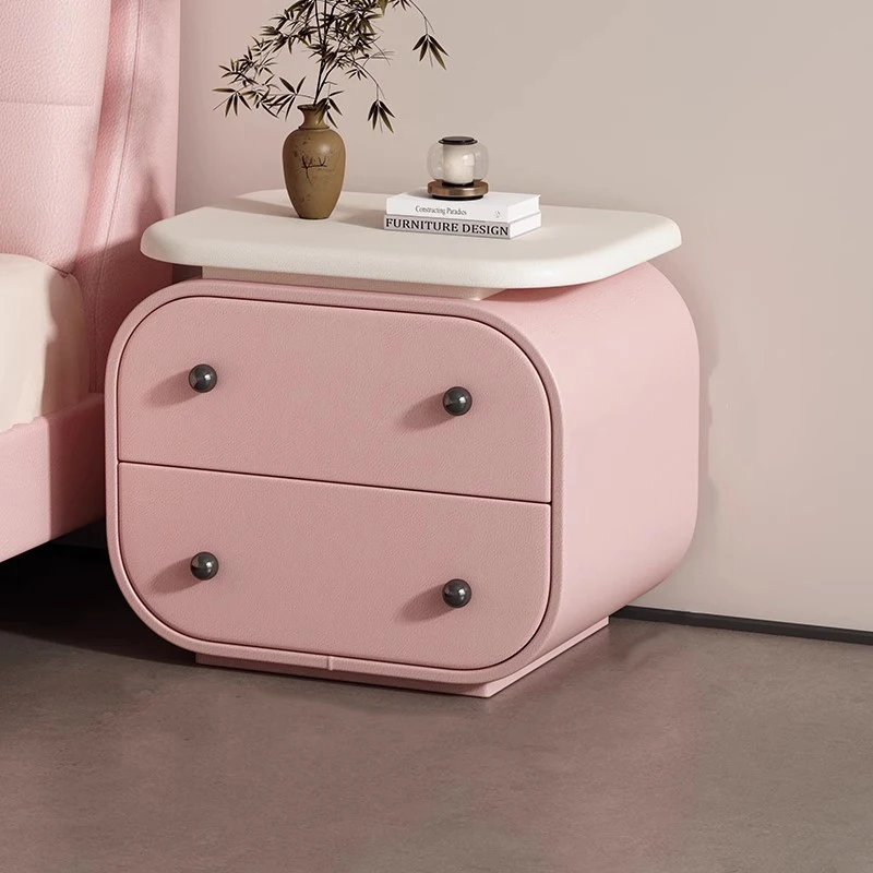 

Kawaii Modern Nightstands Space Saving Trendy Aesthetic Bedside Table Glam Cream Style Mesitas De Noche Bedroom Furniture