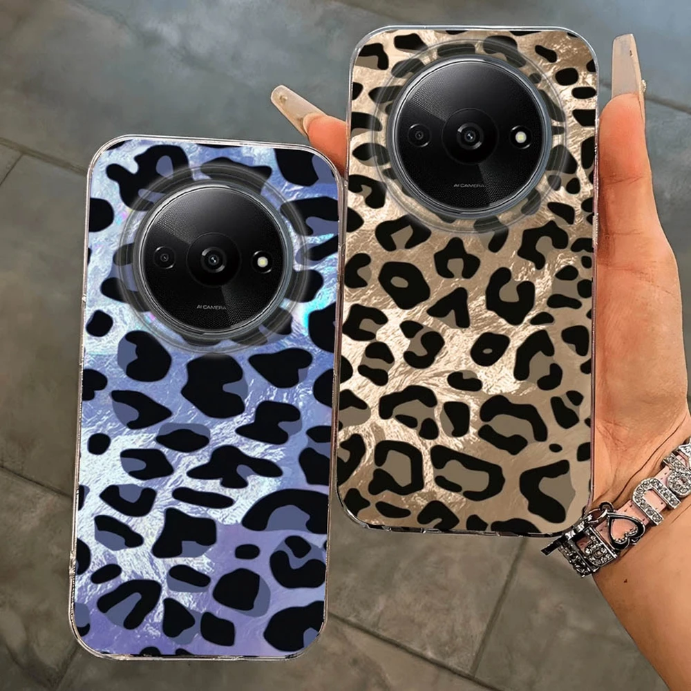 

Couple Leopard Girls Phone Case For Xiaomi Redmi 15C 14C 13C Note 15 14 13 12 11 10 9 8 Pro A3 A2 A1 Women Funda Cover Coque