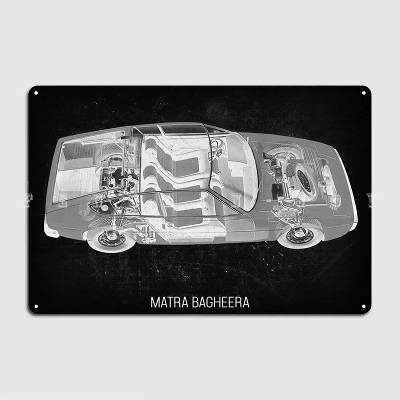 Matra Bagheera Metal Sign Wall Mural, Cinéma, Décoration, Garage, Affiche, 18