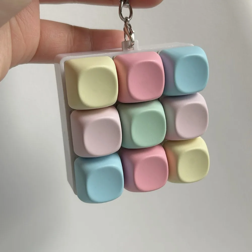 Relaxante 4/9 teclas teclado de dedo botón alivio del estrés Fidget llavero pasar el tiempo Gadget juguete de descompresión adulto