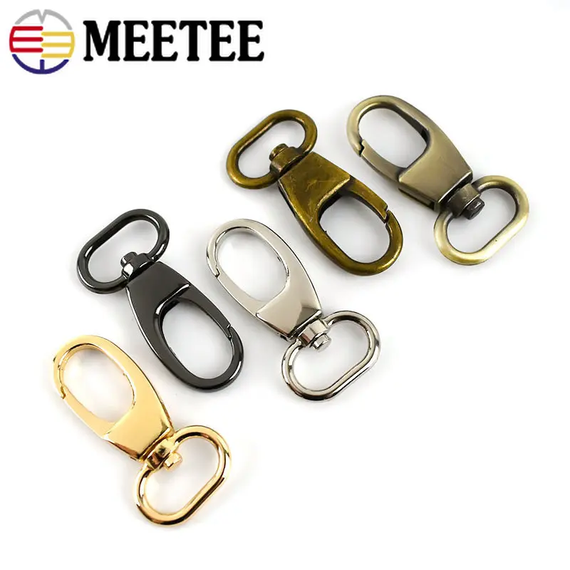 5/10/20Pcs Metal Swivel Lobster Clasp Carabiner 13/20/25mm Keychain Clip Trigger Snap Hook Belt Bag Strap Leather Accessories