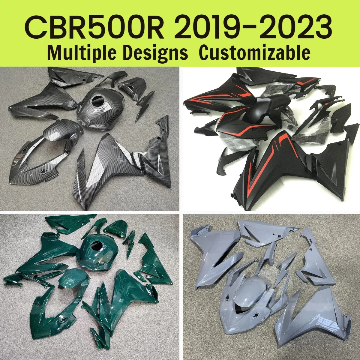 

For Honda CBR 500R 2019 2020 2021 2022 2023 Aftermarket Fairing Kit CBR500R 19 20 21 22 23 Motorcycle ABS Customized Fairings