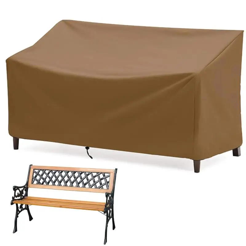 Outdoor Bench Cover Waterproof Outdoor Patio Furniture Cover For 4-Seater Bench Heavy-Duty Oxford Cloth Garden Sofa Chair Cover