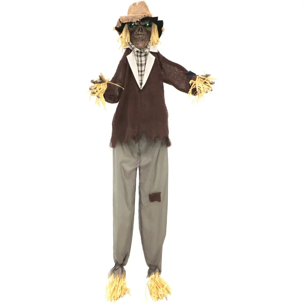 

6-ft. Standing Scarecrow Halloween Decoration for Home Multicolor Halloween Party Decorations Free Shippng Outdoor Costume Decor