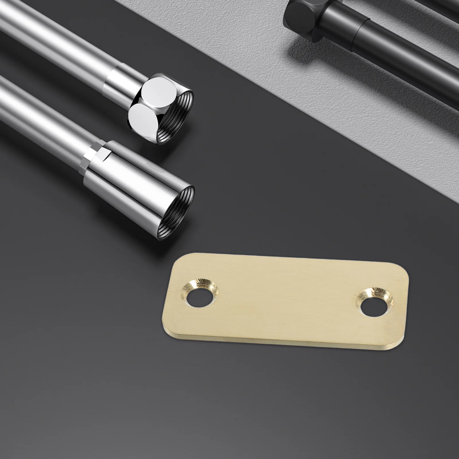 

1Set Door Edge Filler Plate Convenient Install Repair Door Lock Hole Cover Gap Plate for Residential Commercial