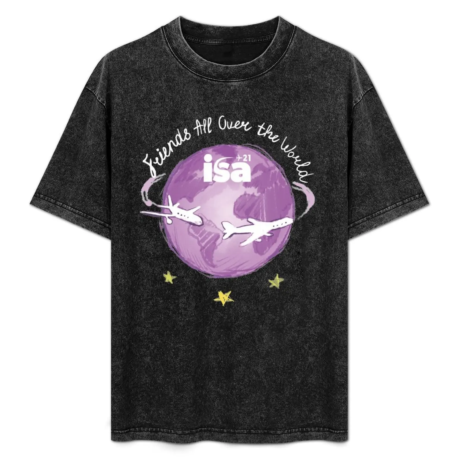 Friends All Over The World - (for dark colours) T-Shirt Work Style Casual T-Shirt