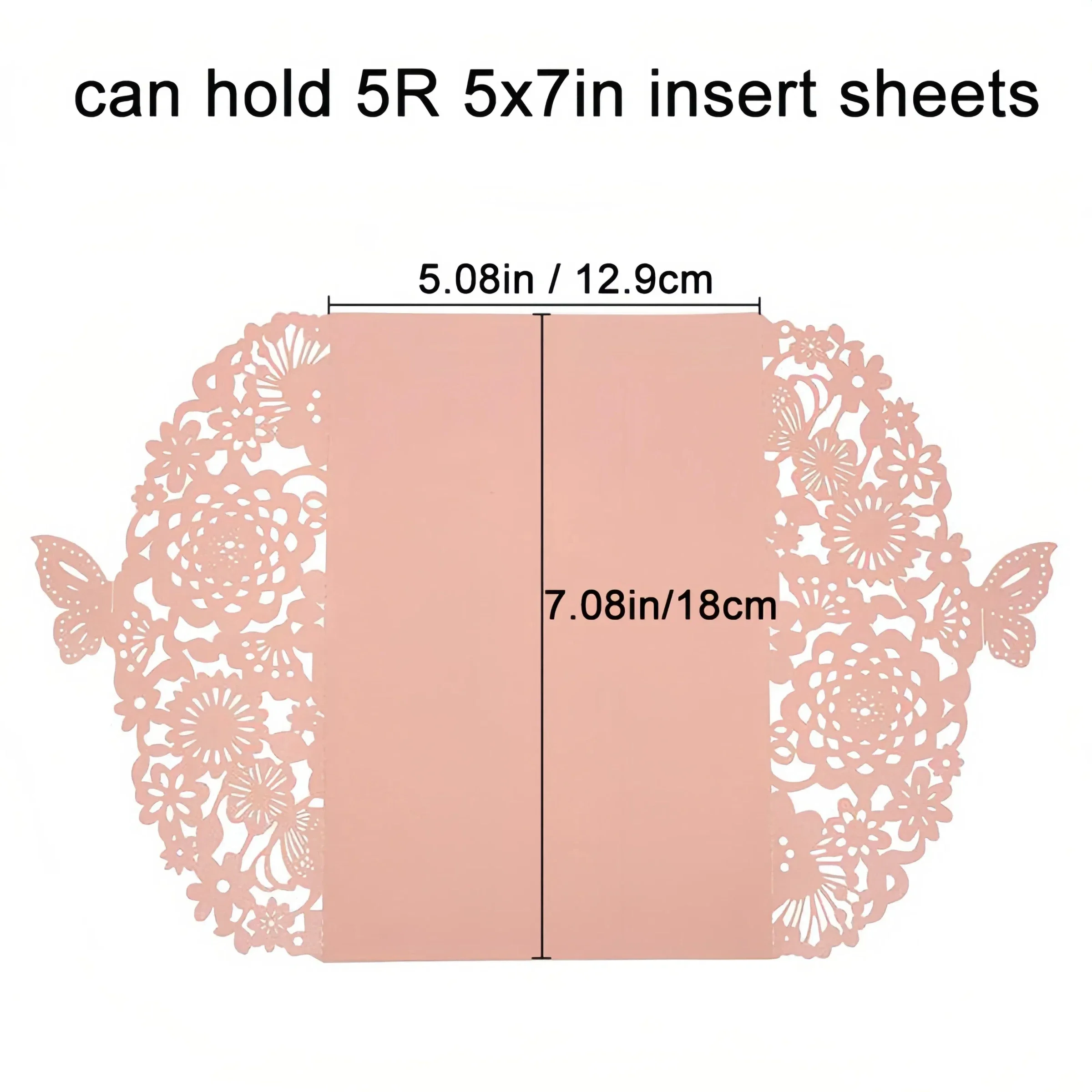 10szt 3D Butterfly Wedding Invitation Card Flower Bithday Cards Girl Debut Invitations Laser Cut Hollow Out Party Cards 5R size