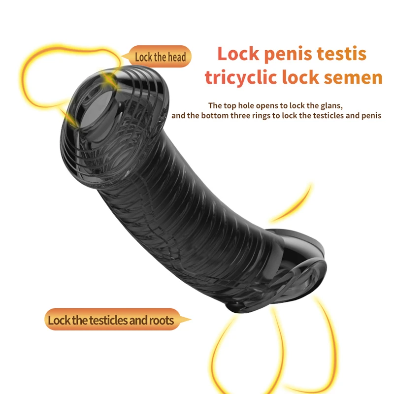 Reusable Penis Rings For Men Delay Ejaculation Stronger Erection Sex Toys For Couple Silicone Cock Ring Enlargement Adult Toys