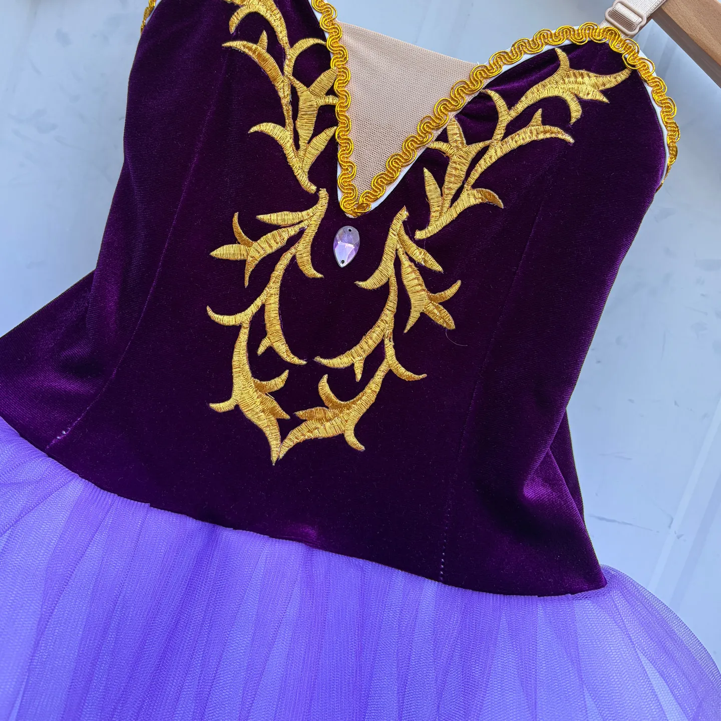 purple-ballet-tutu-dress-girls-dark-velvet-bodice-gold-embroidery-tulle-skirt-kids-ballerina-stage-performance-dance-costume