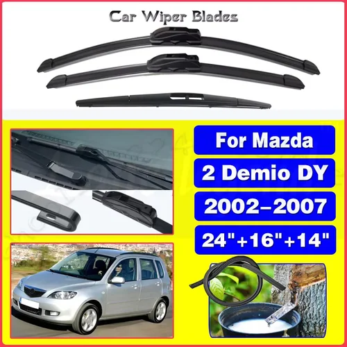 Para Mazda 2 Demio DY 2002-2007 2006 2005 2004 2003 parabrisas ventana 24 ""16"" 14 ""versión de actualización silenciosa
