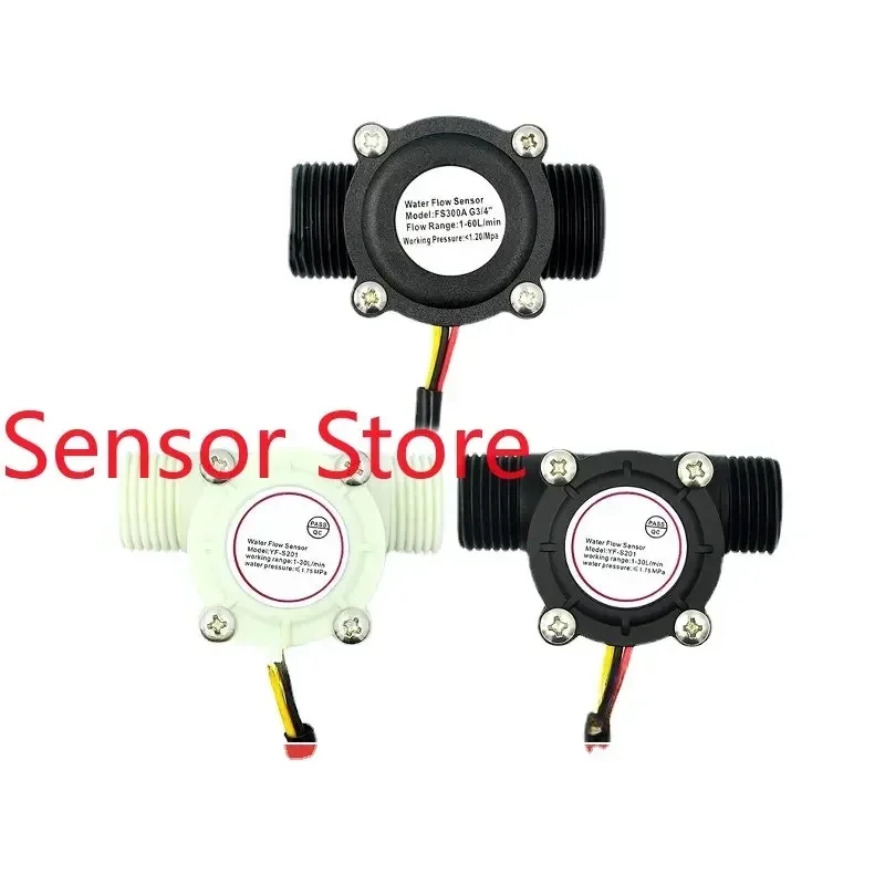 5PCS YF-S201 Water Flow Sensor 4/6 Min G1/2/3/4 Interface FS300A  Dispenser Hall Flowmeter
