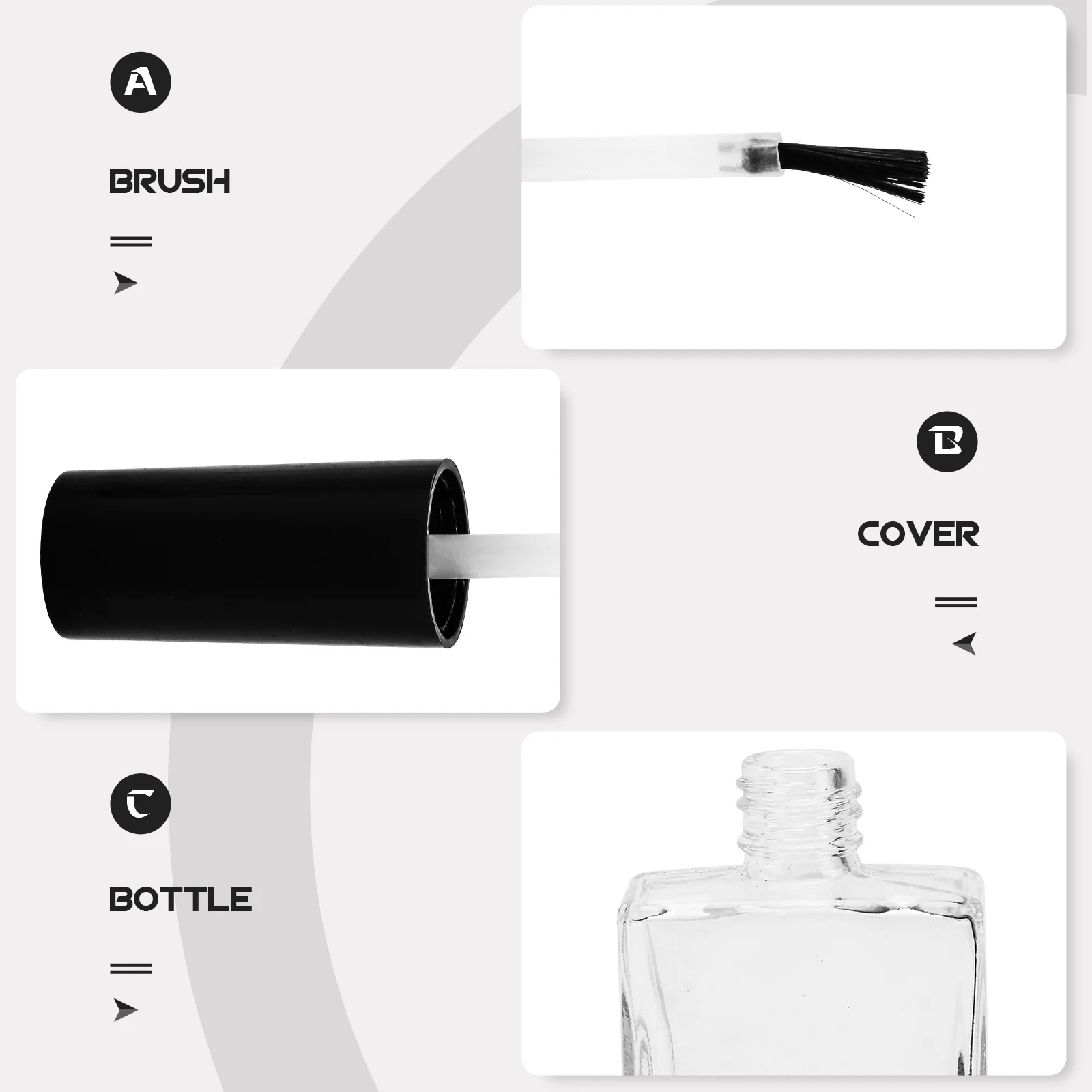 

5Pcs 15ml Empty Nail Polish Bottles No Accessories Needed High Quality Glass Portable Empty Nail Polish Bottles