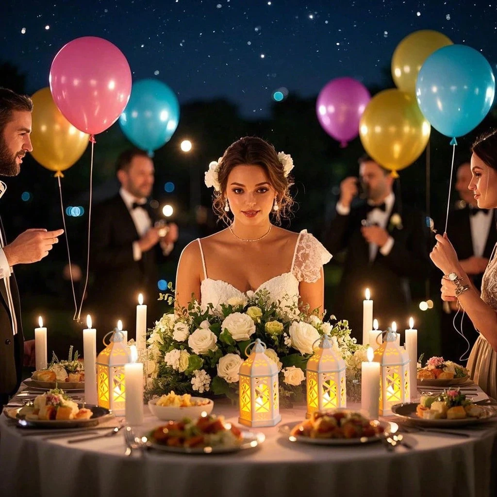 

12pcs_Set Vintage LED Lantern String Lights, Ideal As Halloween And Christmas Party Table Centerpieces. These Mini Lanterns Come