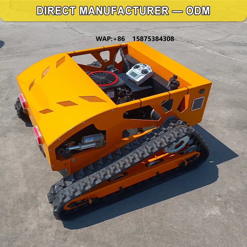 

800mm Large Orchard Farm RC Flail Mower Lawn Mower Weeds Bushes Crawler Grass Cutter for Sale in China