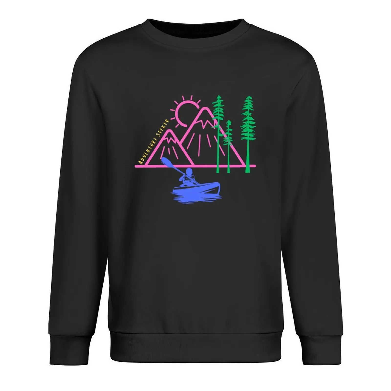 

Adventure Seeker Mountain Trees Kayaking Outdoors Fun Pullover korean autumn clothes male clothes men clothing men's sweatshirt