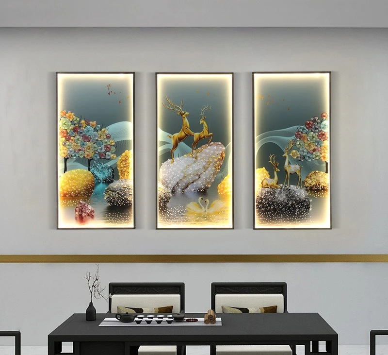 New Chinese style wall lamp Chinese style modern tea room study entrance rectangle