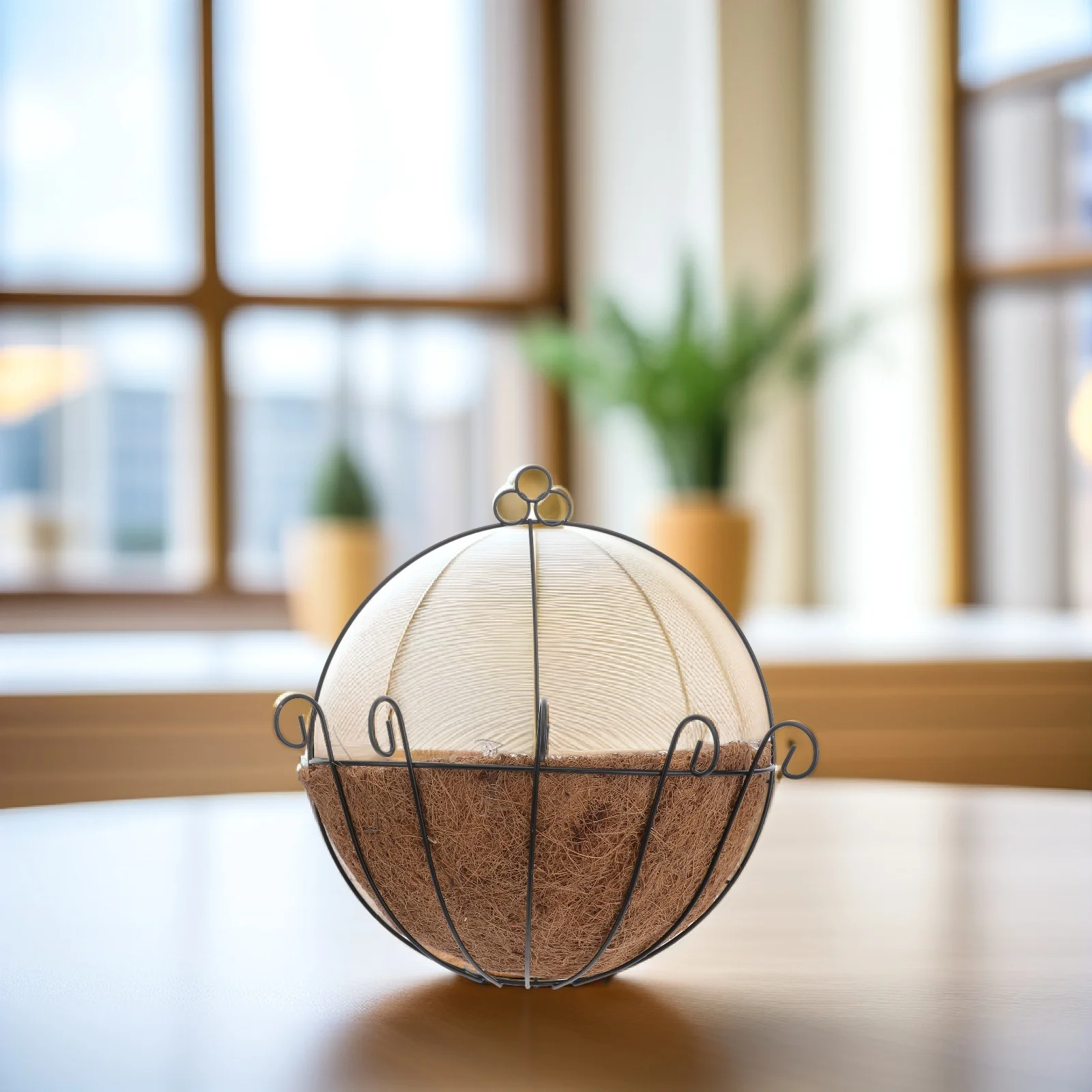 

Wall Hanging Flower Pot 12 Inch Durable Coconut Fiber Steel Wire Rustproof Planter Basket Plant Holder Garden Use