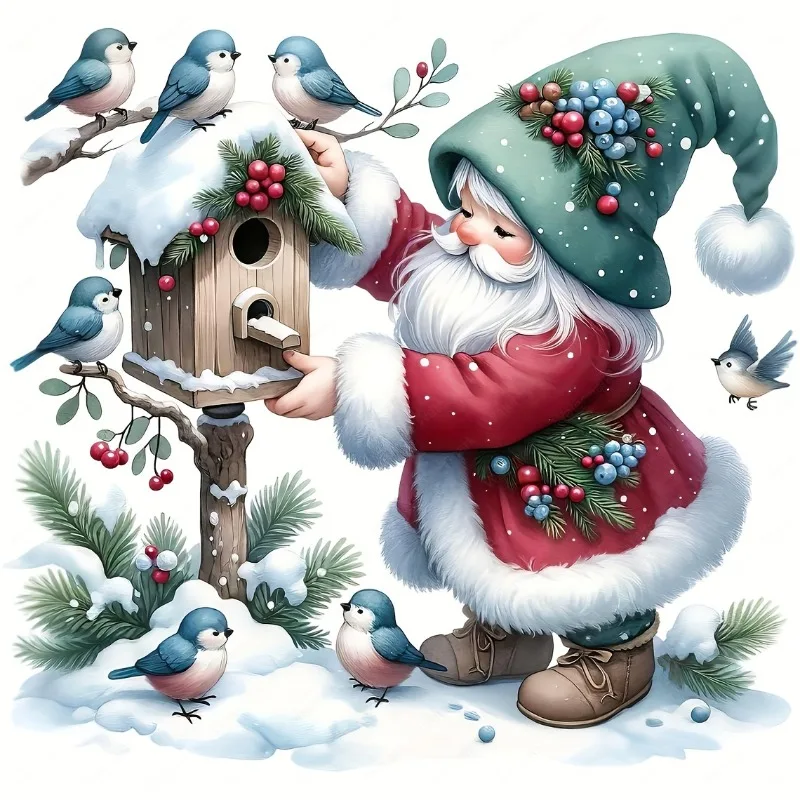 

4-в-1 Рождественский гном, наклейки на мотоцикл, водостойкие боковые панели топливного бака, декоративная крышка, царапины, виниловые наклейки на окно автомобиля