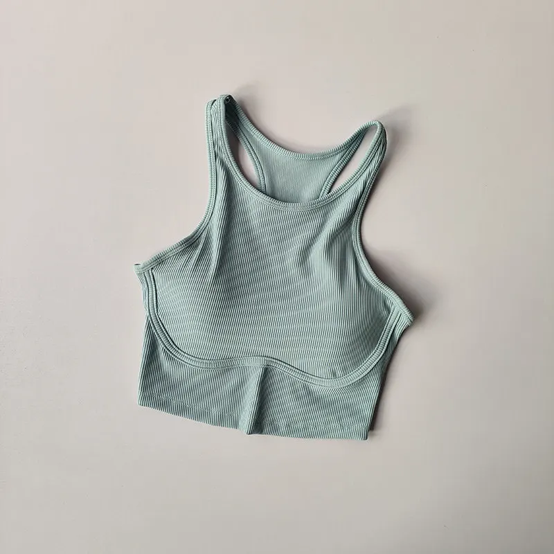 Women's Fitness Sports Bra Anti-Vibration Hollow out Beautiful Back Thread Tight Vest Style for Breast Support