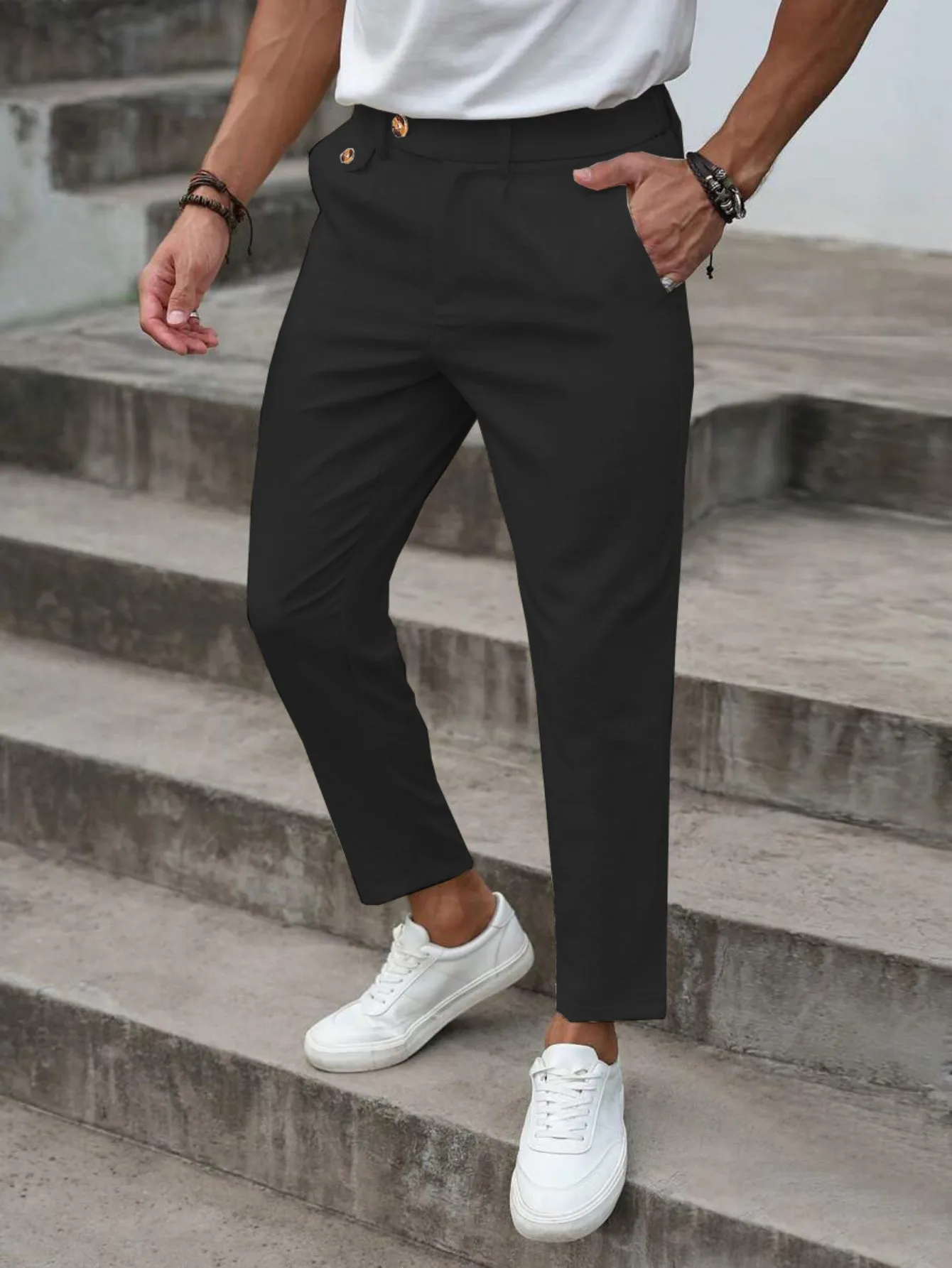 

plus Size Men's Casual Pants for Daily Travel Business Trips - Comfortable Loose Fit Trousers for Boyfriend Gift