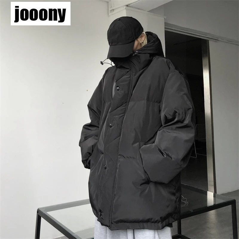 Men's Winter Jacket Couple Solid Warm Coat 2024 Winter Korean Fashion Versatile Loose Thickened Basic Daily Coat Down Jackets