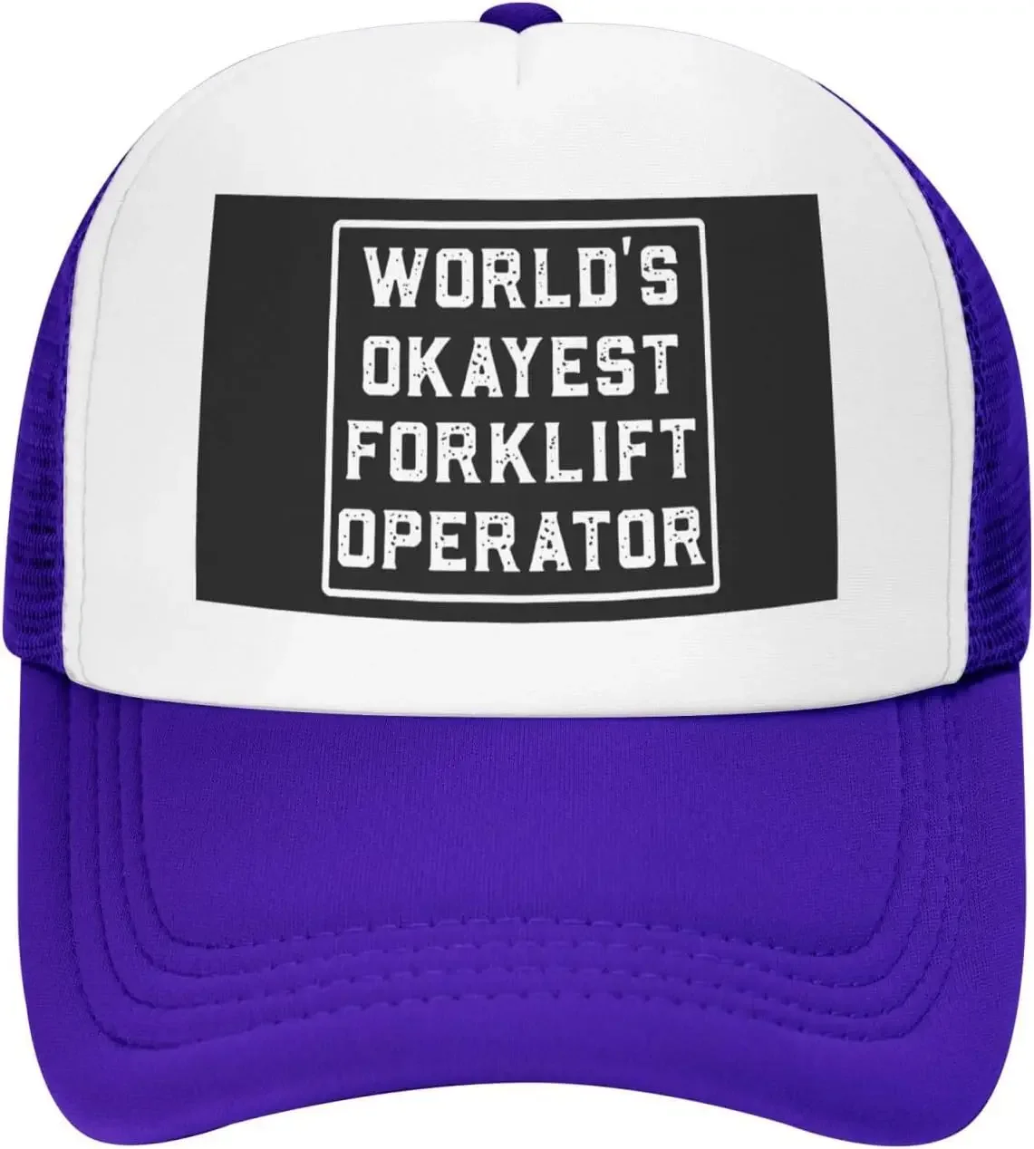 World's-Okayest-Forklift-Operator-Trucker-Hat-Adjustable-Mesh-Snapback-Cap-for-Men-Women