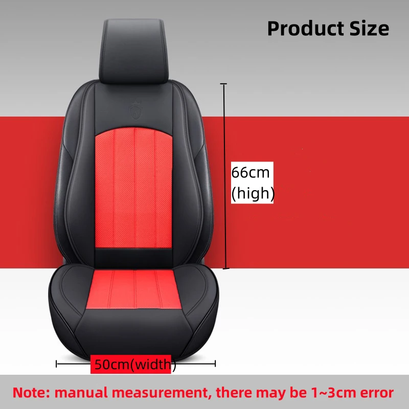 Breathable Driver\'s Front Seat Cover Luxury Leather Seat Protector Mat All Seasons Car Back Support Seat Cushion Headgear Cover