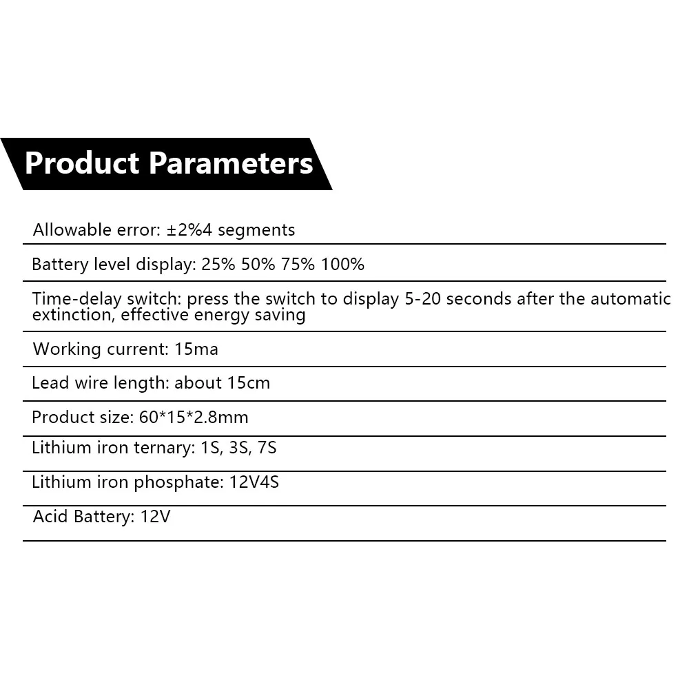 1-7S Lithium Battery Power Detection Lamp Board 18650 Battery Capacity Tester Battery Level Display Board