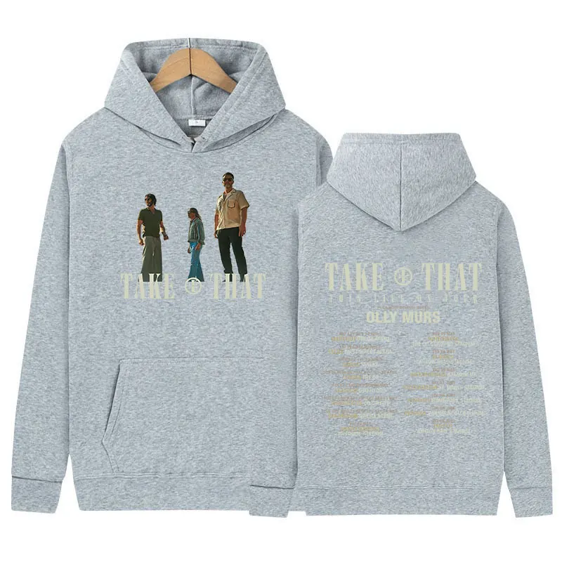 Take That This Life on Tour 2024 Print Hoodie Man Hip Hop Retro Pullover Sweatshirt Unisex Fashion Oversized Hoodies Streetwear