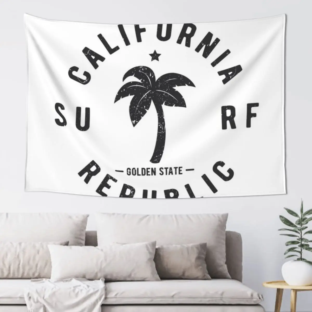 

Vintage Surf California Republic Tapestry Wall Carpet Things To The Room Tapestry