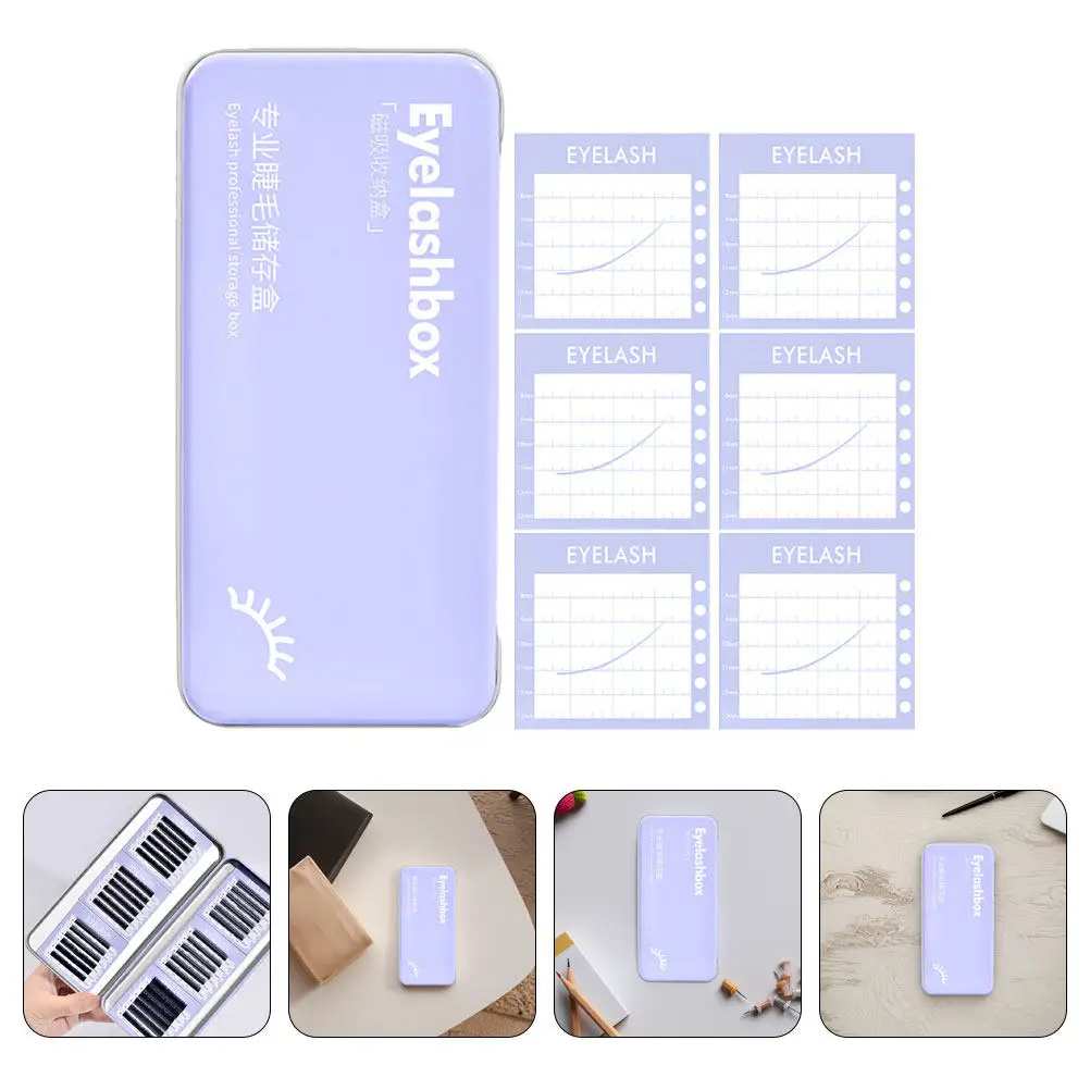 

1Set False Eyelash Storage Case Magnetic Lash Organizer Compact Travel Makeup Storage Lash Holder Box