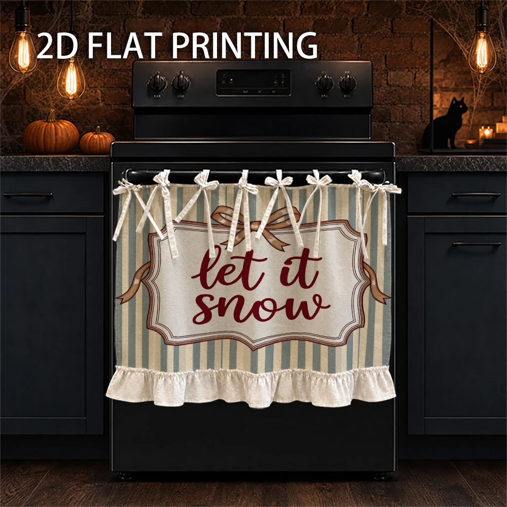 1PC Christmas Kitchen Curtain-Cabinet Curtain-Apron. Featuring a 