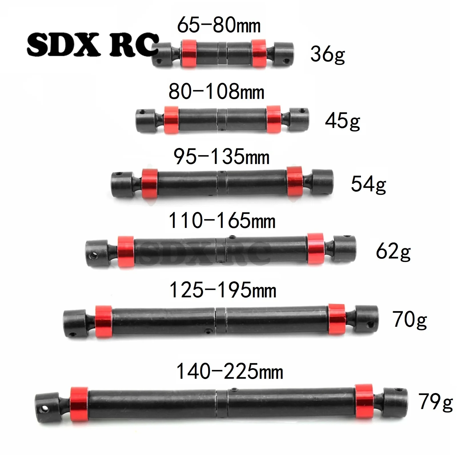 

Steel Drive Shaft for 1/10 RC Crawler Car Axial SCX10 90046 AXI03007 Capra Wraith TRX4 TRX6 Redcat GEN8 CC01