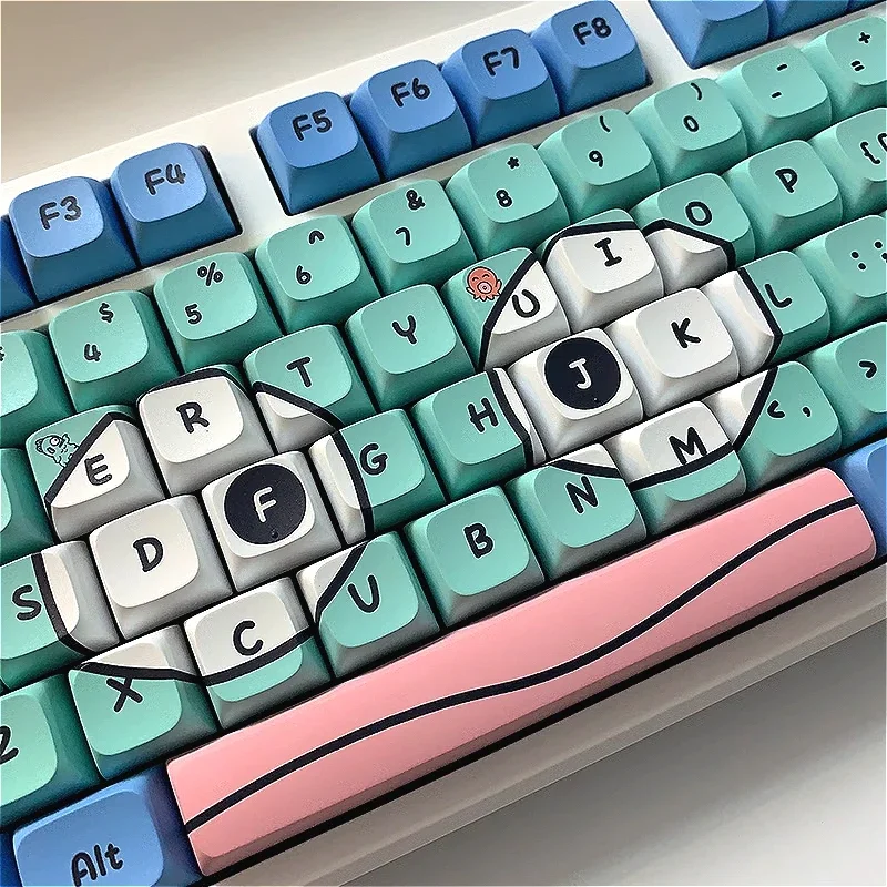 

wooting keycaps anime cartoon keycaps BPT material ugly fish keycaps suitable for most mechanical keyboards on the market