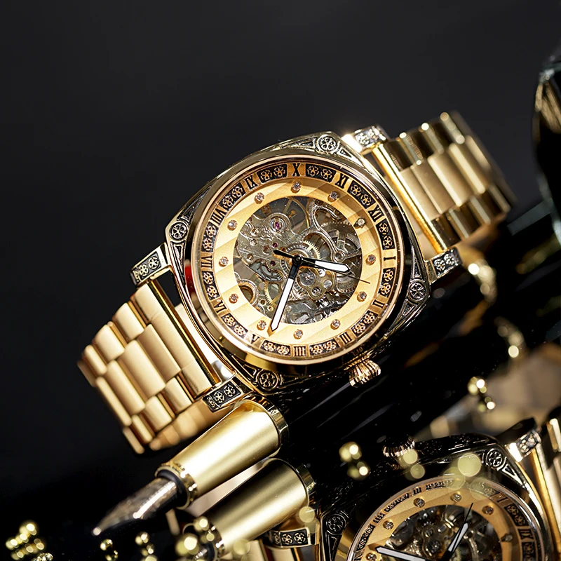 CILOA volautomatisch mechanisch horloge heren rond goud hoogwaardig relatiegeschenk voor vriendje 2025, nieuw mechanisch horloge